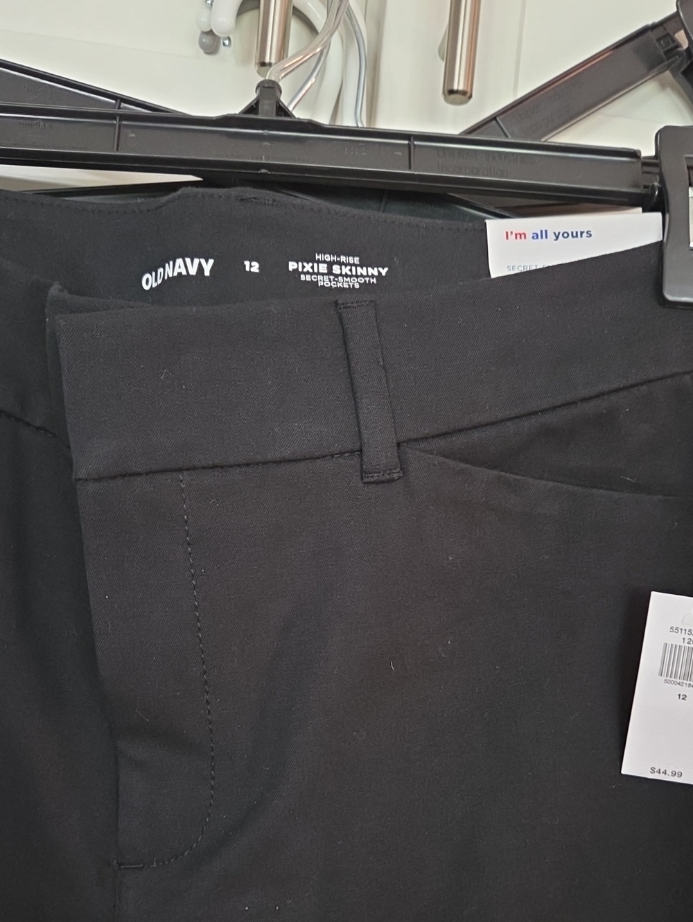 Old Navy Women's Flat Front Pixie-Style Pants - Black